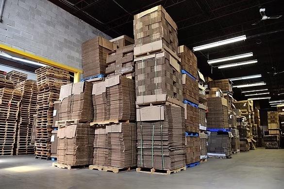 Finished Goods Staged on Pallets